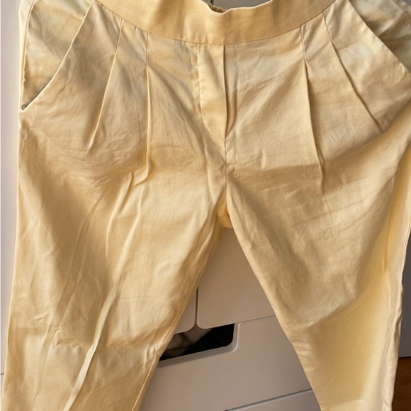 Nwot aritzia babaton yellow linen cohen pants 00 - Picture 5 of 5